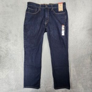 Levi's 514 Straight Jeans Men's W36 L32 Stretch Dark Wash Denim Casual‎ NWT